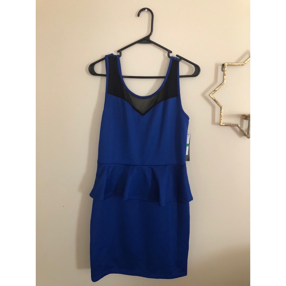 Tempted Apparel blue dress size L new with tags